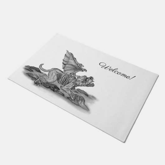 Golem Gargoyle Fußmatte (Schrägansicht)