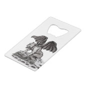 Golem Gargoyle Geldbeutel Flaschenöffner (Rückseite Schrägansicht)