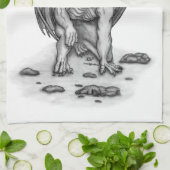 Golem Gargoyle Geschirrtuch (Gefaltet)