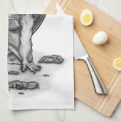 Golem Gargoyle Geschirrtuch (Viertel Falte)