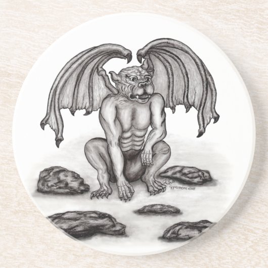 Golem Gargoyle Getränkeuntersetzer (Vorne)