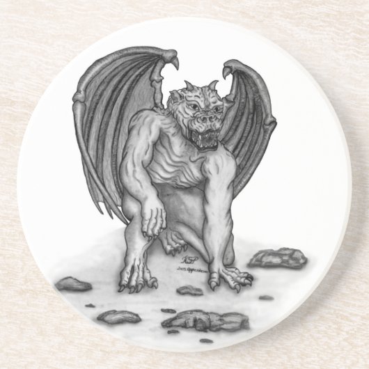 Golem Gargoyle Getränkeuntersetzer (Vorne)