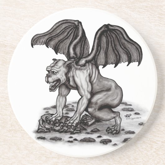 Golem Gargoyle Getränkeuntersetzer (Vorne)