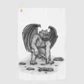Golem Gargoyle Golfhandtuch (Vorderseite)