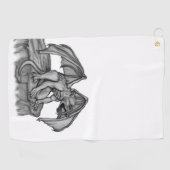 Golem Gargoyle Golfhandtuch (Horizontal)