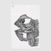 Golem Gargoyle Golfhandtuch (Vorderseite)