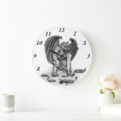 Golem Gargoyle Große Wanduhr (Zuhause)