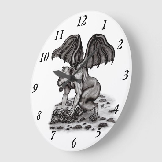 Golem Gargoyle Große Wanduhr (Winkel)