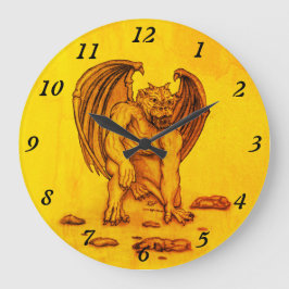 Golem Gargoyle Große Wanduhr