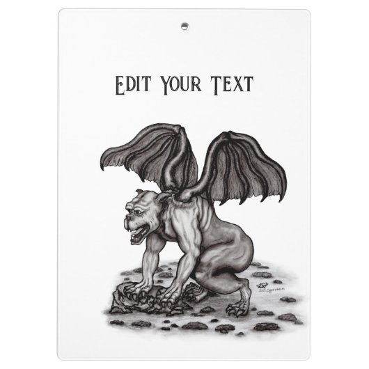 Golem Gargoyle Klemmbrett (Rückseite)