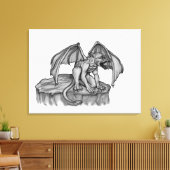 Golem Gargoyle Leinwanddruck (Insitu (Wohnzimmer))