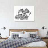 Golem Gargoyle Leinwanddruck (Insitu (Schlafzimmer))
