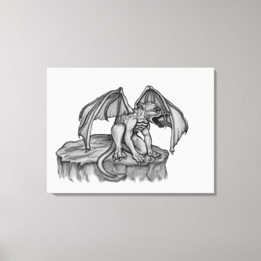 Golem Gargoyle Leinwanddruck (Vorderseite)