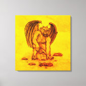 Golem Gargoyle Leinwanddruck (Vorderseite)