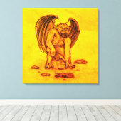 Golem Gargoyle Leinwanddruck (Insitu (Holzboden))