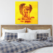 Golem Gargoyle Leinwanddruck (Insitu (Schlafzimmer))
