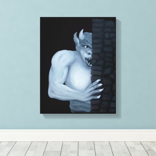 Golem - Gargoyle Leinwanddruck (Insitu (Holzboden))