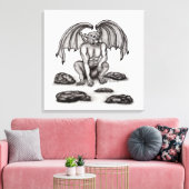 Golem Gargoyle Leinwanddruck (Insitu (Wohnzimmer))