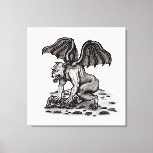 Golem Gargoyle Leinwanddruck (Vorderseite)
