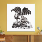 Golem Gargoyle Leinwanddruck (Insitu (Wohnzimmer))