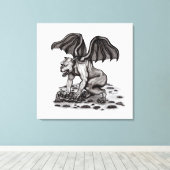 Golem Gargoyle Leinwanddruck (Insitu (Holzboden))