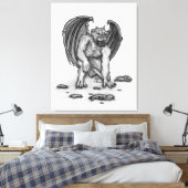 Golem Gargoyle Leinwanddruck (Insitu (Schlafzimmer))