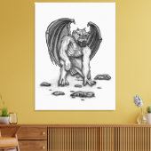 Golem Gargoyle Leinwanddruck (Insitu (Wohnzimmer))