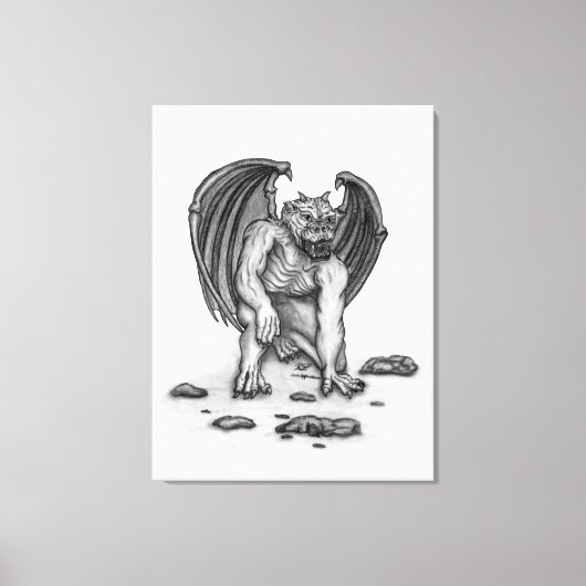 Golem Gargoyle Leinwanddruck (Vorderseite)