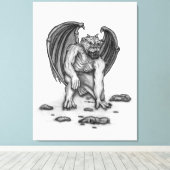 Golem Gargoyle Leinwanddruck (Insitu (Holzboden))