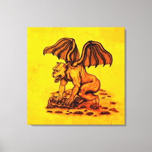 Golem Gargoyle Leinwanddruck (Vorderseite)