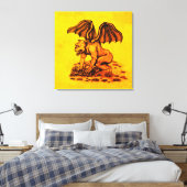 Golem Gargoyle Leinwanddruck (Insitu (Schlafzimmer))