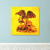 Golem Gargoyle Leinwanddruck (Insitu (Holzboden))