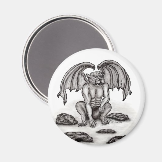 Golem Gargoyle Magnet (Vorderseite/Rückseite)