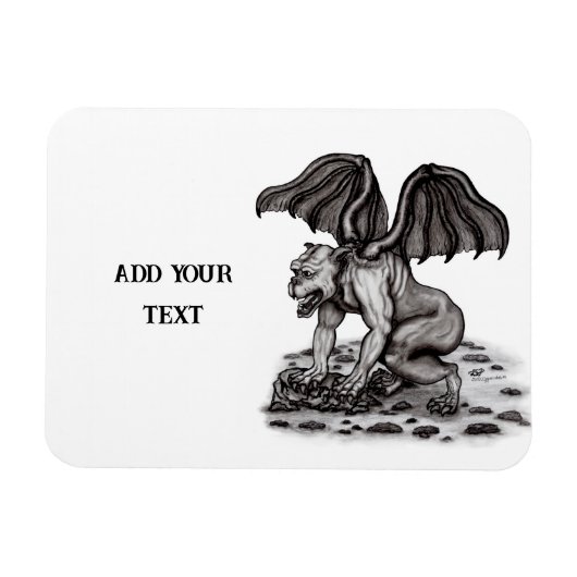 Golem Gargoyle Magnet (Horizontal)