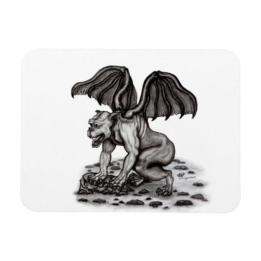 Golem Gargoyle Magnet (Horizontal)