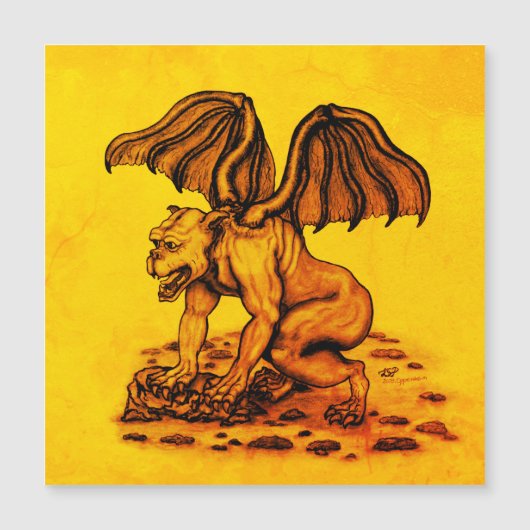 Golem Gargoyle Magnetkarte (Vorderseite)