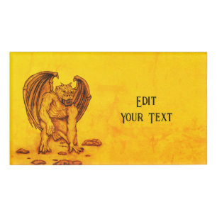 Golem Gargoyle Namenschild