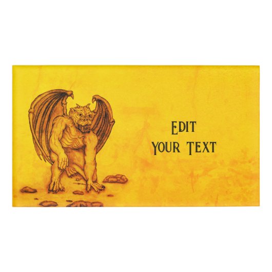 Golem Gargoyle Namenschild (Vorderseite)