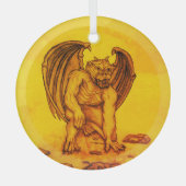 Golem Gargoyle Ornament Aus Glas (Vorderseite)