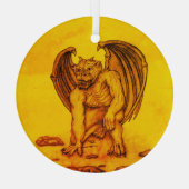 Golem Gargoyle Ornament Aus Glas (Rückseite)