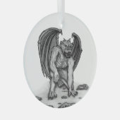 Golem Gargoyle Ornament Aus Glas (Vorderseite Rechts)