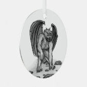 Golem Gargoyle Ornament Aus Metall (Vorderseite Rechts)