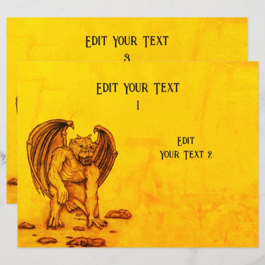 Golem Gargoyle Paper Sheet (Vorne/Hinten)