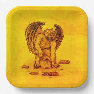 Golem Gargoyle Pappteller