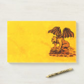 Golem Gargoyle Post-it Klebezettel (Auf Schreibtisch)