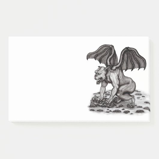 Golem Gargoyle Post-it Klebezettel (Vorderseite)