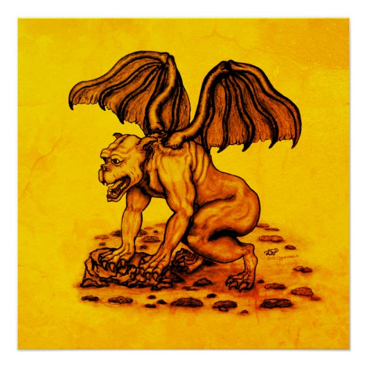 Golem Gargoyle Poster (Vorderseite)