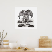 Golem Gargoyle Poster (Küche)