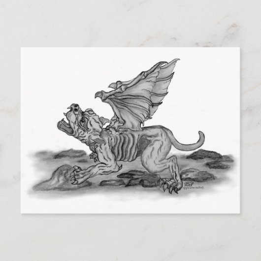 Golem Gargoyle Postkarte (Vorderseite)