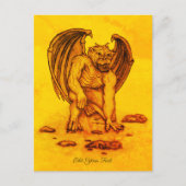 Golem Gargoyle Postkarte (Vorderseite)